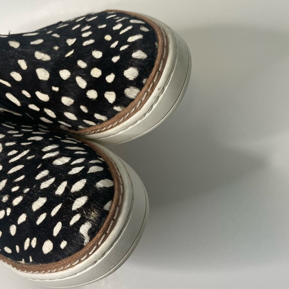 Ugg Soleda Calf Hair Animal Print Slip On Flats Casual Sneakers Womens Size 6 - Picture 9 of 14